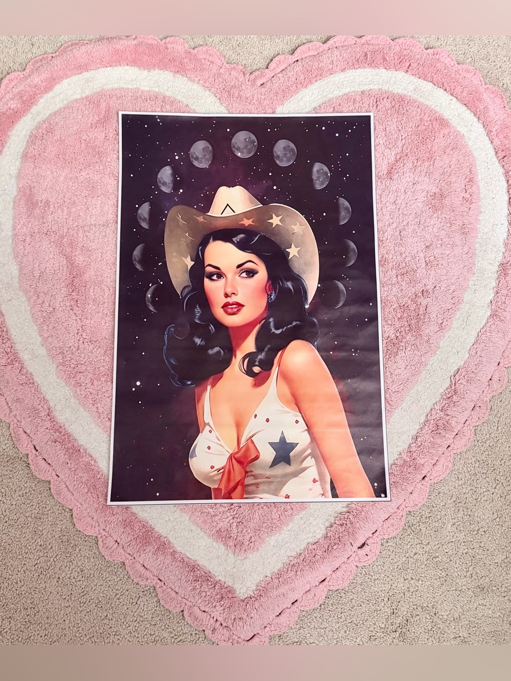 Celestial Retro Cowgirl Print 16x24